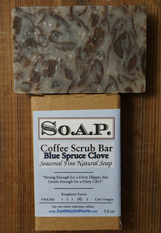 Blue Spruce Clove Coffee Scrub Bar